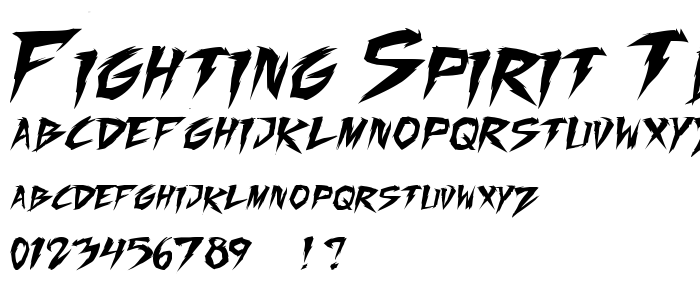 Fighting Spirit TBS font